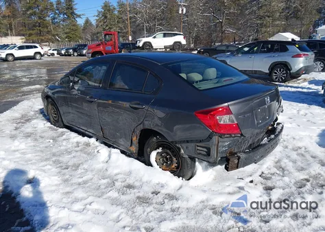 2012 Honda Civic Lx из США, поврежденный, VIN 2HGFB2F57CH584420